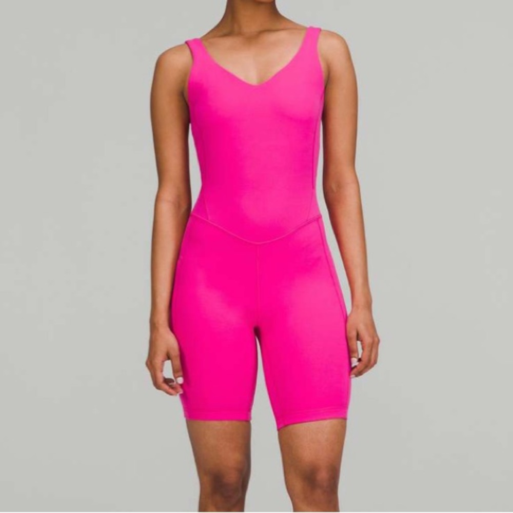 Lululemon Align Onesie 8" Sonic Pink in size 6